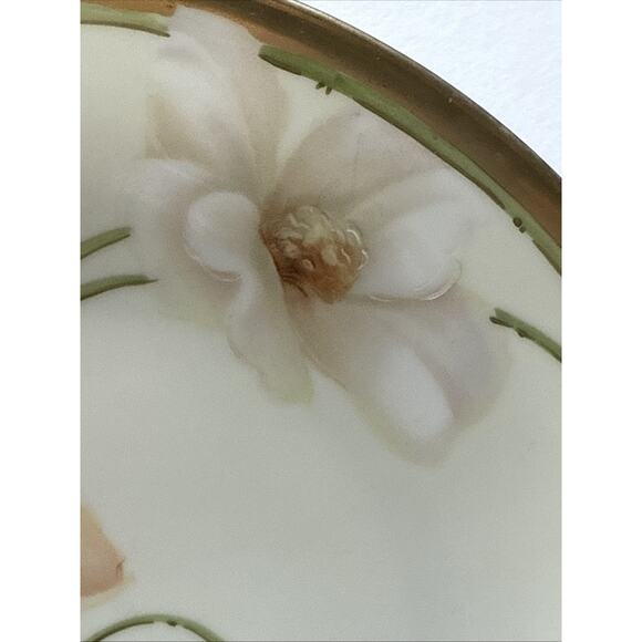 Old RS Prussia Germany Hand Painted Cabinet Plate Gold Floral Signed - Picture 4 of 15